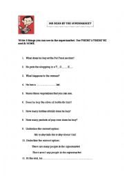 English Worksheet: Mr Bean at the supermarket