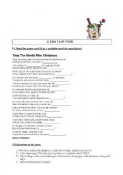 English Worksheet: New Year Poems 