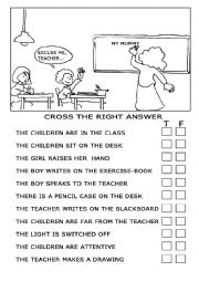 English Worksheet: in the class