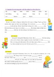 English Worksheet: Adjectives