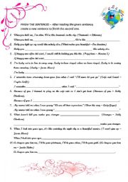 English Worksheet: Creative Lyrics