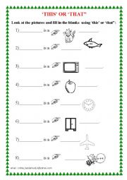 English Worksheet: This or That -2