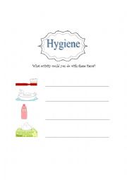 English Worksheet: What can you do with these items: Hygiene