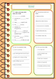 English Worksheet: Test for Beginners