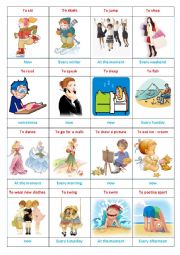 English Worksheet: present progressive  ; simple present (2)