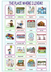 English Worksheet: The Place Where I Live (Picture Dictionary#2)