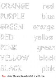 English Worksheet: Colors