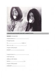 English Worksheet: John Lennon - Imagine