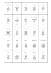 English Worksheet: Taboo