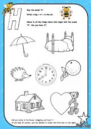 Alphabet - Letter H - Activity