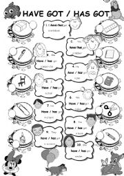 English Worksheet: Have got - has got & Classroom objects