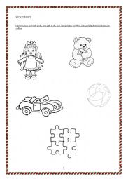 English Worksheet: Toys 