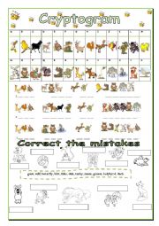 English Worksheet: cryptogram