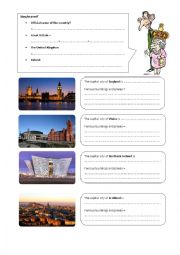 English Worksheet: The parts of the UK (part 2)