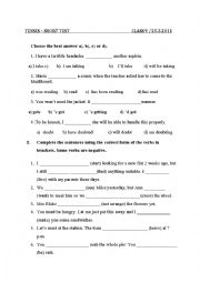 English Worksheet: MIXED TENSES