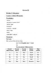 English Worksheet: Review 2