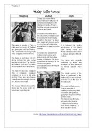 English Worksheet: Reading comprehension about Malaysia traditional dance
