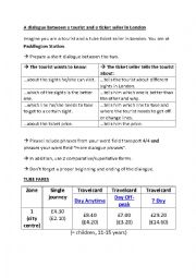 English Worksheet: Dialogue tourist and ticket seller