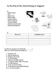 English Worksheet: The End of the World