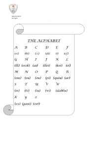 English Worksheet: The alphabet