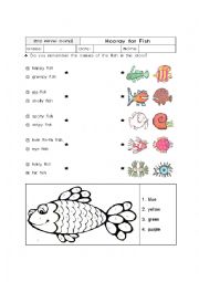 Hooray for Fish Worksheet