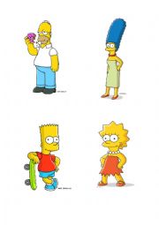 English Worksheet: Simpsons Family Flashcards