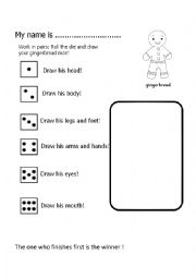 English Worksheet: Gingerbread man game