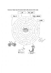 English Worksheet: Consonant c and g