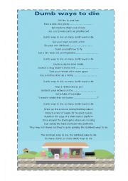 English Worksheet: Dumb ways to die