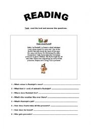 Santa and Rudolph : reading activity