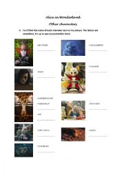 English Worksheet: Alice in Wonderland part 2