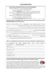 English Worksheet: Passive Constructions