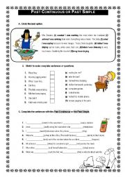 English Worksheet: Past Simple or Past Continuous