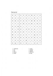English Worksheet: family members