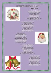 English Worksheet: Jingle Bells Song