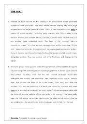 English Worksheet: Overall Test 2 (2nd arts)