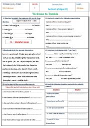 English Worksheet: welcome to tunisia part 2