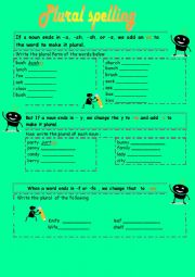 English Worksheet: Plural spelling