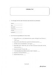 English Worksheet: The New Music Queen Listening exercise
