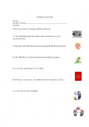 English Worksheet: Costumes worksheet