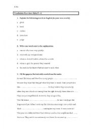 Vocabulary Exercises More 3 Units 5 and 6