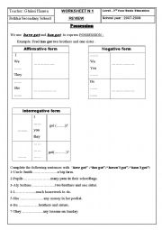 worksheet elementary