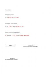 English Worksheet: Pronunciation worksheet