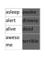 English Worksheet: Opposite Adjectives Pair up