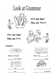 Grammar worksheet Verb to be They are