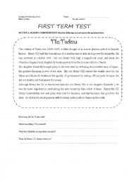 English Worksheet: TEST on past simple!