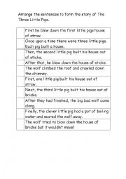 English Worksheet: Three Little Pigs