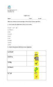 Adjectives Worksheet