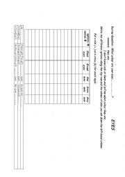 English Worksheet: class survey.eyes