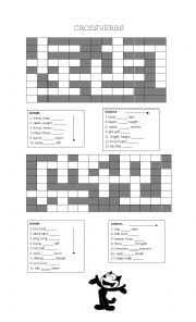 English Worksheet: Crossword puzzle with verbs